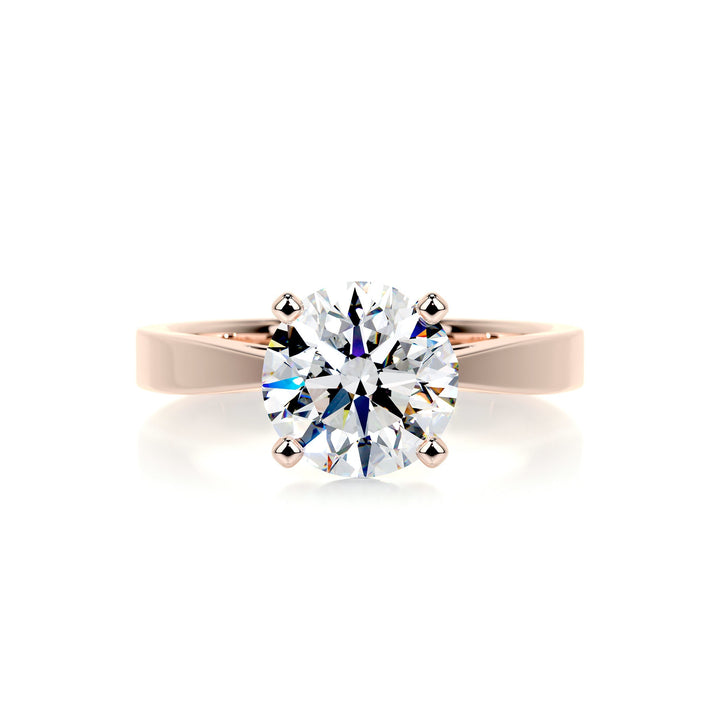 2.50ct Round Cut Solitaire Setting Moissanite Engagement Ring