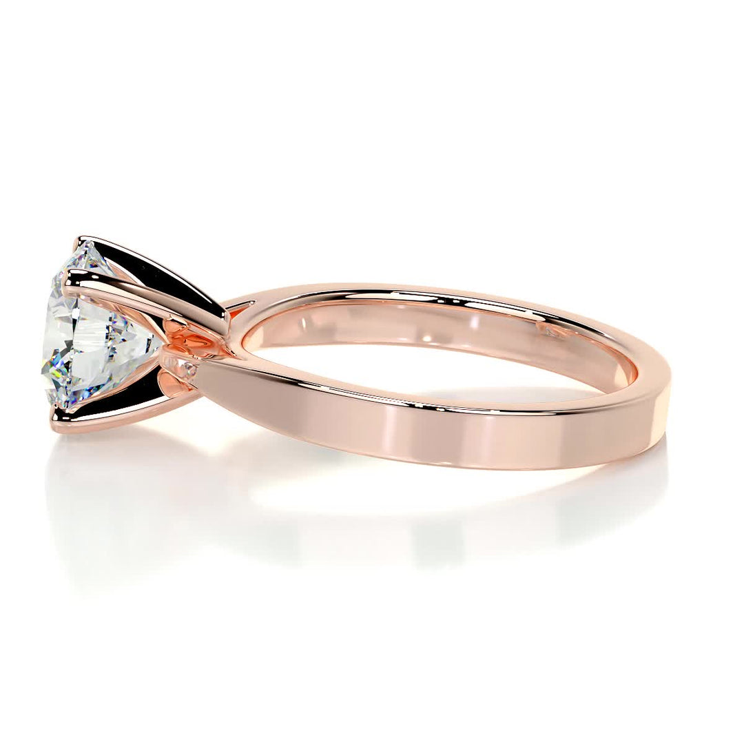 2.50ct Round Cut Solitaire Setting Moissanite Engagement Ring