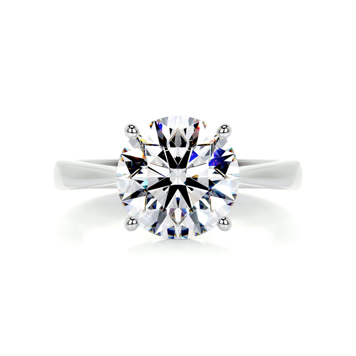 2.50ct Round Cut Moissanite Solitaire Setting Engagement Ring