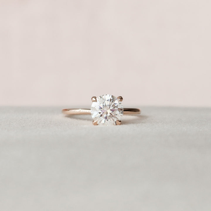 1.50CT Round Cut Solitaire Moissanite Engagement Ring