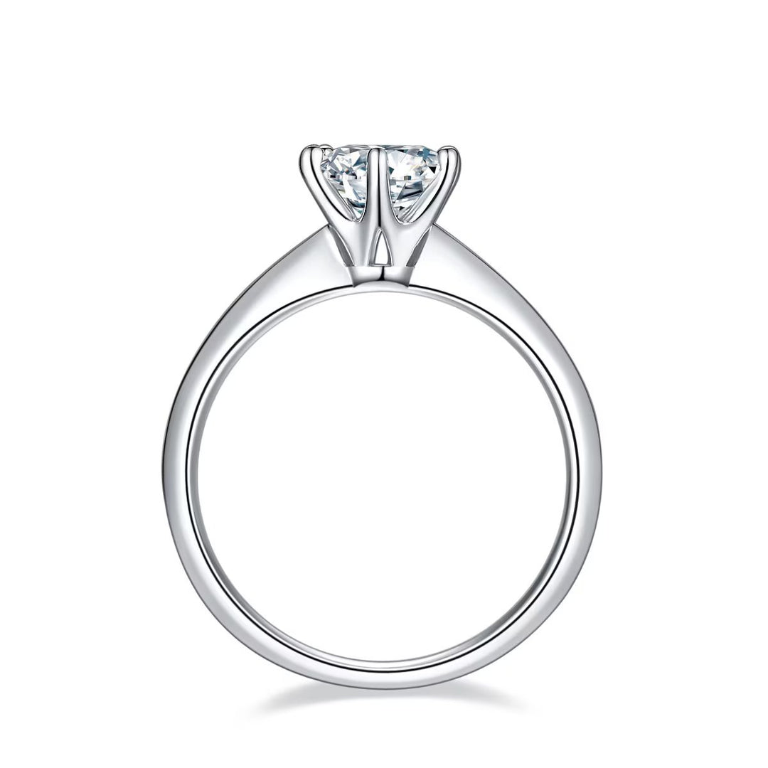 1.50ct Round Cut Solitaire Moissanite Diamond Engagement Ring