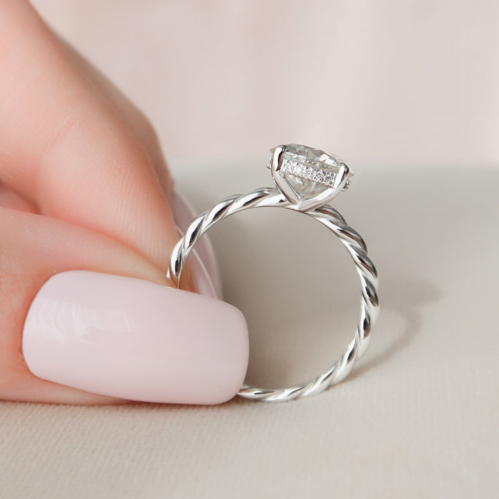 2.50CT Round Cut Braided Infinite Moissanite Engagement Ring