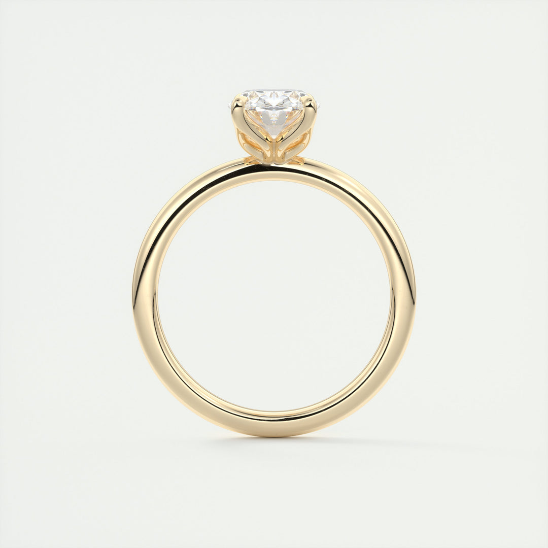 2 CT Oval Cut Diamond Moissanite Engagement Ring