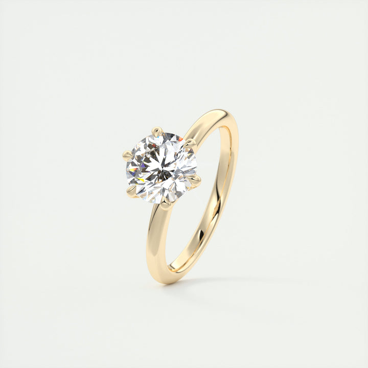 2 CT Floral Round Cut Diamond Moissanite Engagement Ring