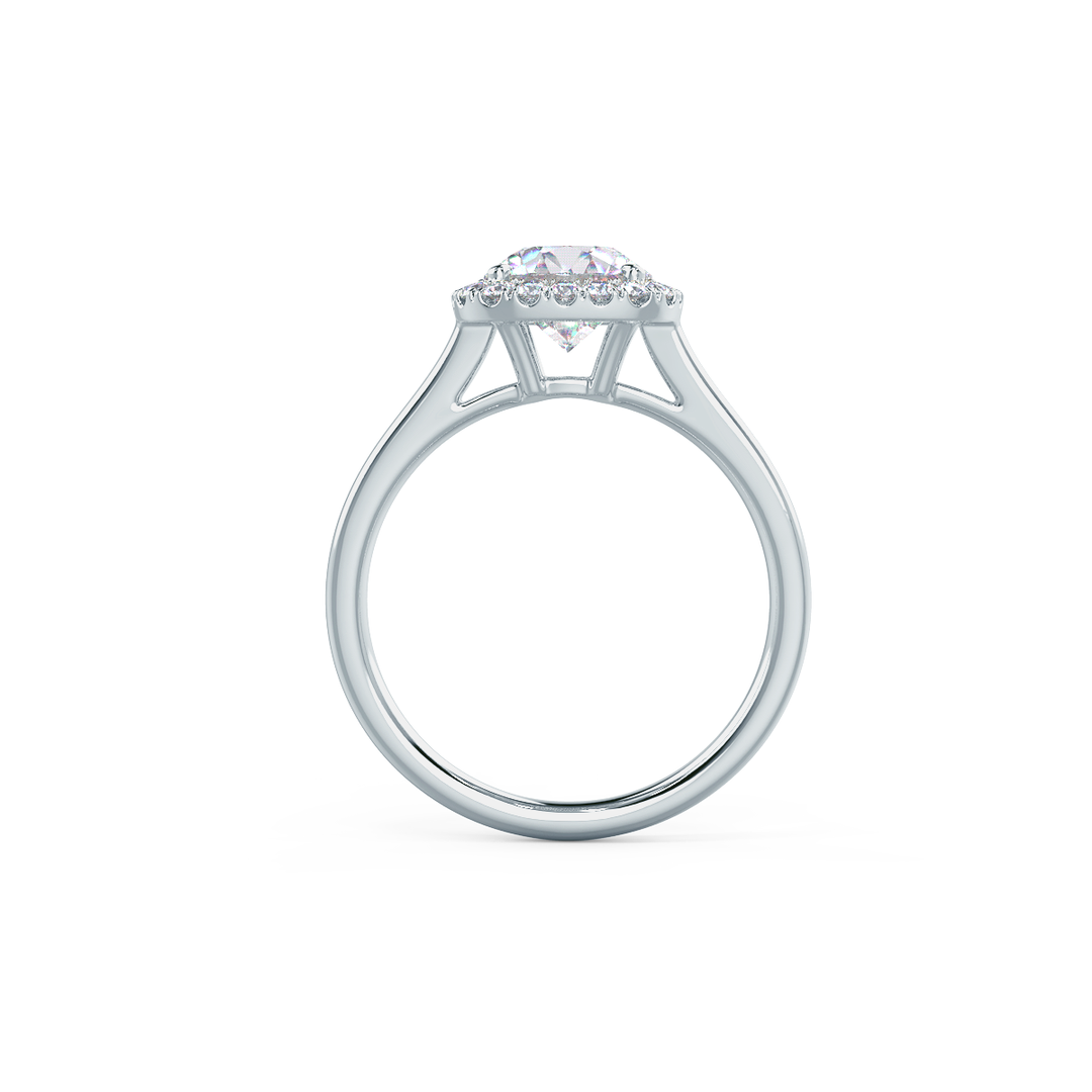 1.75CT Round Brilliant Cut Moissanite Halo Diamond Engagement Ring